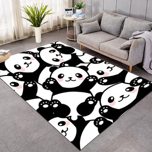 Panda Paw Prints Rug