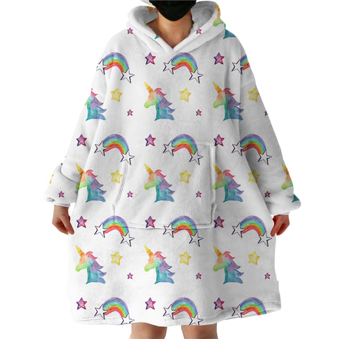 Image of Rainbow Unicorn SWLF1752 Hoodie Wearable Blanket