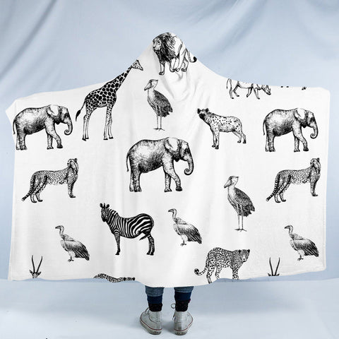 Image of Africa Fauna SW1544 Hooded Blanket