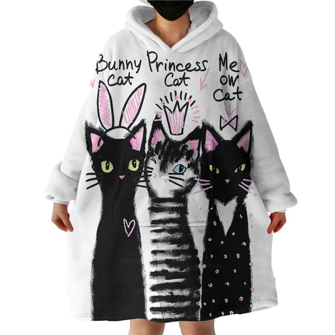 Image of Kitties SWLF0993 Hoodie Wearable Blanket