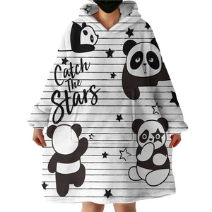 Catch The Star Panda SWLF1656 Hoodie Wearable Blanket