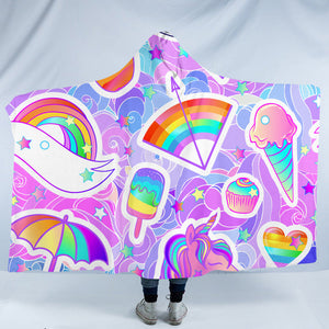 Rainbow Treats SW1555 Hooded Blanket