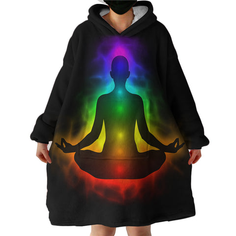 Image of Body Chakras SWLF2470 Hoodie Wearable Blanket