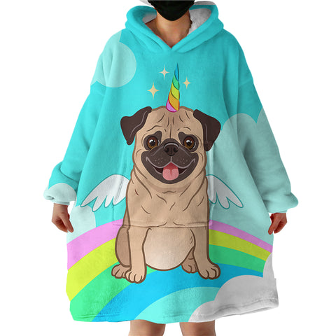 Image of Magical Pug SWLF0679 Hoodie Wearable Blanket