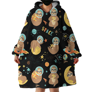 Space Sloth SWLF1119 Hoodie Wearable Blanket