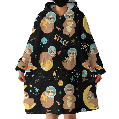Image of Space Sloth SWLF1119 Hoodie Wearable Blanket