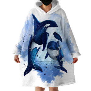 Killer Dolphins SWLF0881 Hoodie Wearable Blanket