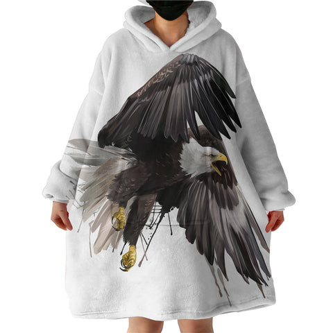 Image of Bald Eagle SWLF2798 Hoodie Wearable Blanket