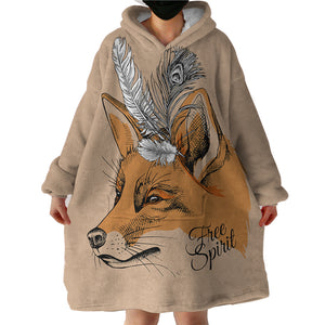 Free Spirit Fox SWLF2693 Hoodie Wearable Blanket