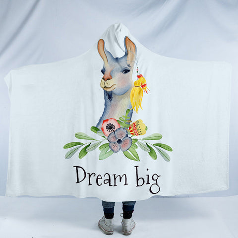 Image of Dream Big Llama SW1171 Hooded Blanket