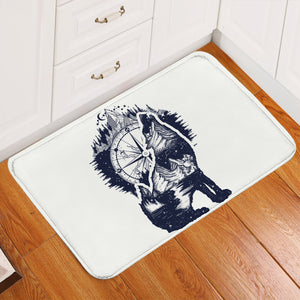 Snow Wolf Compass Door Mat