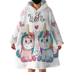 Cute Unicorns SWLF0845 Hoodie Wearable Blanket