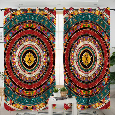 Image of Concentric Patterns 2 Panel Curtains