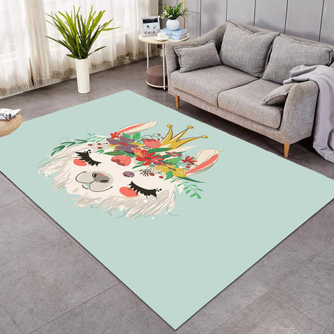 Image of Floral Crown Bunny SW0868 Rug