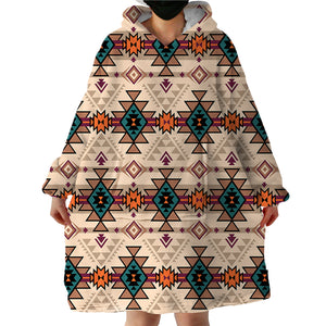 Geometric Triangles SWLF0497 Hoodie Wearable Blanket