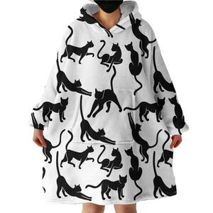 Cat Shadows SWLF1651 Hoodie Wearable Blanket