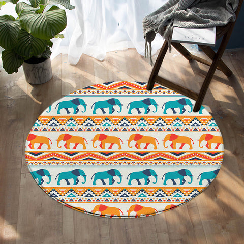 Image of Elephant Trail SW1536 Round Rug