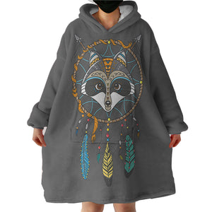 Raccoon Dream Catcher SWLF2376 Hoodie Wearable Blanket