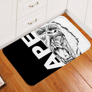 Black & White Ape Door Mat