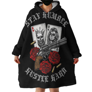 King & Queen Card SWLF0307 Hoodie Wearable Blanket