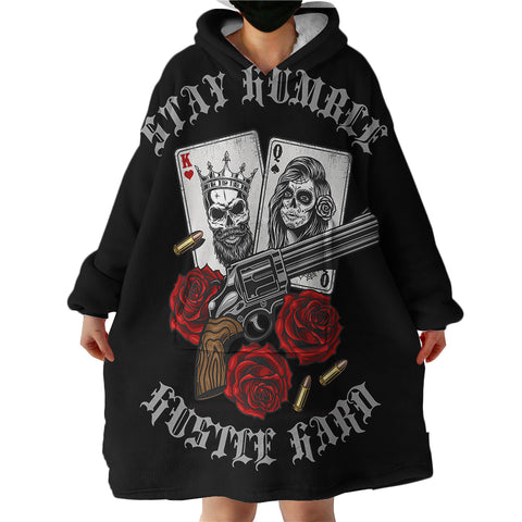 Image of King & Queen Card SWLF0307 Hoodie Wearable Blanket