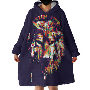 Wolf SWLF0469 Hoodie Wearable Blanket