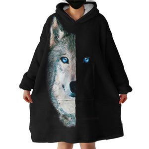 Half Wolf SWLF1675 Hoodie Wearable Blanket