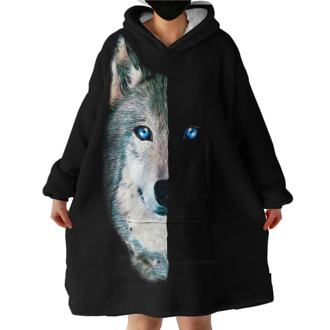 Image of Half Wolf SWLF1675 Hoodie Wearable Blanket