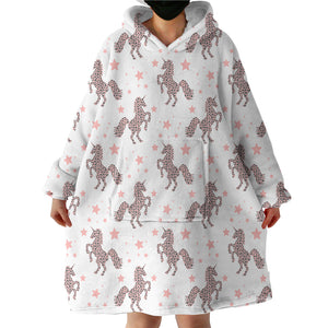 Unicorn Themed SWLF1202 Hoodie Wearable Blanket