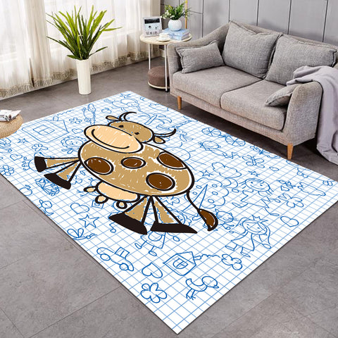 Image of Doodle Cow Paper SW0746 Rug