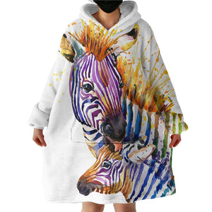 Zebra SWLF0847 Hoodie Wearable Blanket