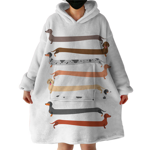 Image of Dachshunds SWLF2793 Hoodie Wearable Blanket