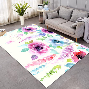 Painted Purple Flower SW0482 Rug