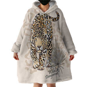 Wild & Dangerous Cheetah SWLF2519 Hoodie Wearable Blanket