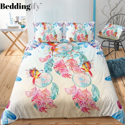 Image of Bird And Dreamcatcher Bedding Set - Beddingify