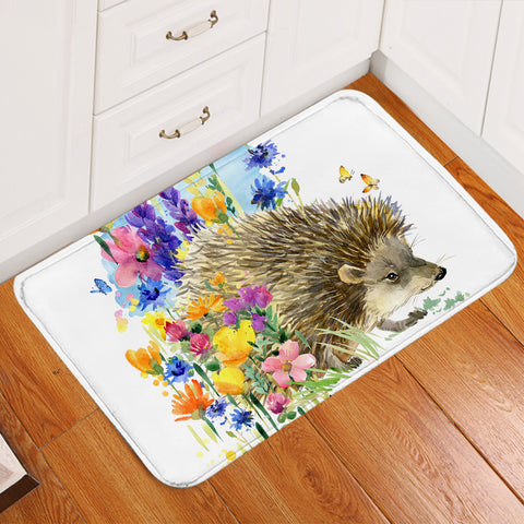 Image of Painted Garden Hedgehog Door Mat