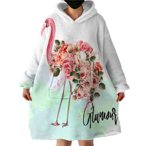 Glamour Flamingo SWLF0870 Hoodie Wearable Blanket