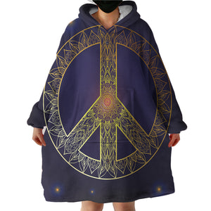 Peace Sign SWLF2850 Hoodie Wearable Blanket