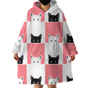 Cat Boxes SWLF1653 Hoodie Wearable Blanket