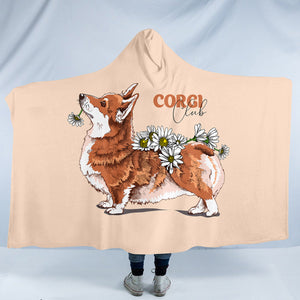 Daisy Corgi SW0773 Hooded Blanket