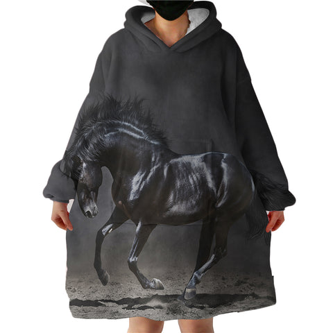 Image of Horse SWLF2999 Hoodie Wearable Blanket