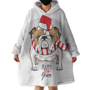 HPNY Pug SWLF2525 Hoodie Wearable Blanket