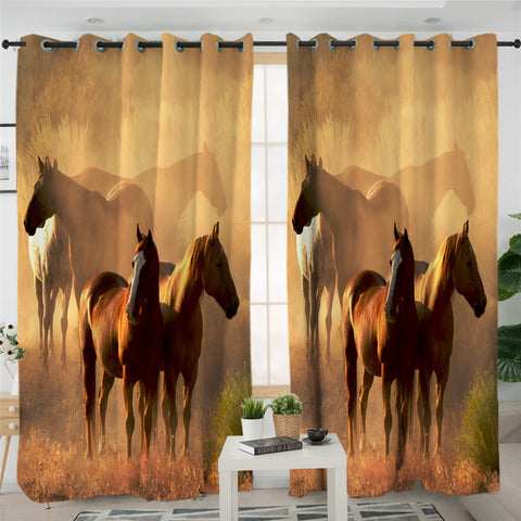 Image of Cantoring Horse 2 Panel Curtains