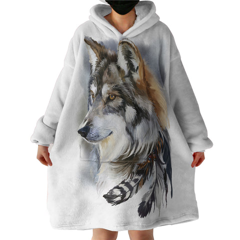 Image of Warchief Wolf SWLF2697 Hoodie Wearable Blanket