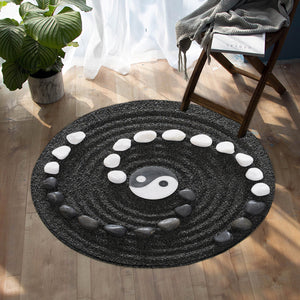 Yin Yang Pebbles SW1538 Round Rug