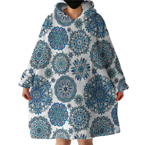 Snowflakes SWLF2231 Hoodie Wearable Blanket