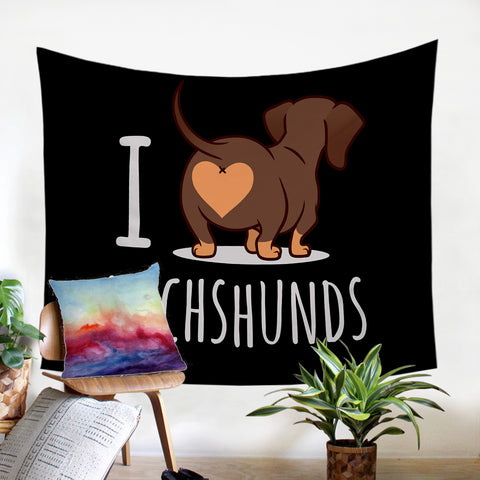 Image of I Love Dachshund SW0770 Tapestry