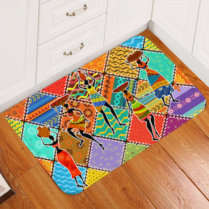 Colored Patterns African Ladies Door Mat