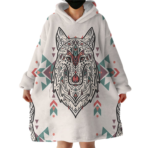 Image of Tribal Wolf SWLF0022 Hoodie Wearable Blanket