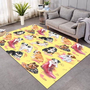 Cute Pets Yellow SW1497 Rug